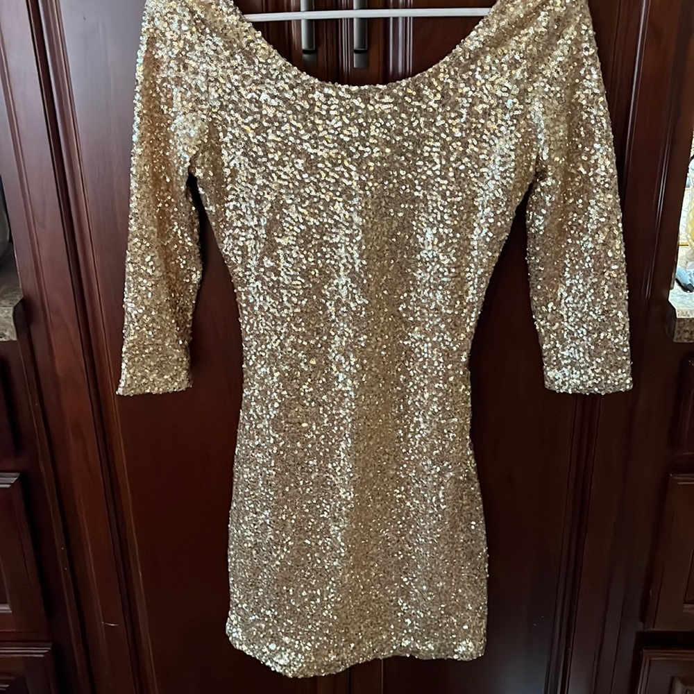 New with tags gold sequins dress